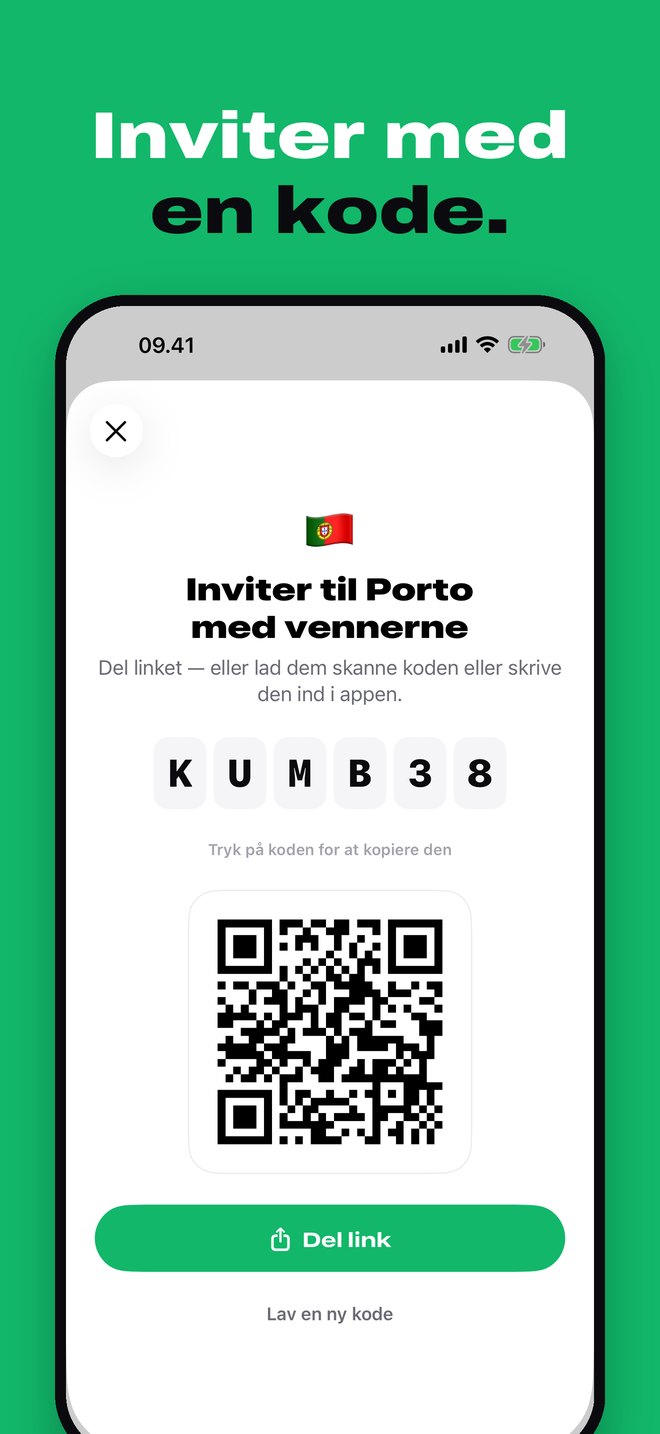 Mit Code einladen