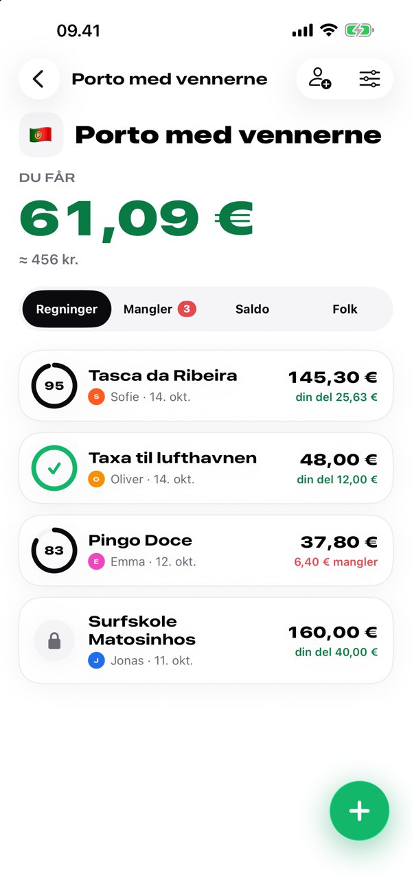 Startseite der Reise mit deinem Saldo